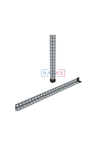 Rafax, 40x90xH:250, 7 Raflı Çelik Raf, Depo Rafı, Arşiv Rafı Gri