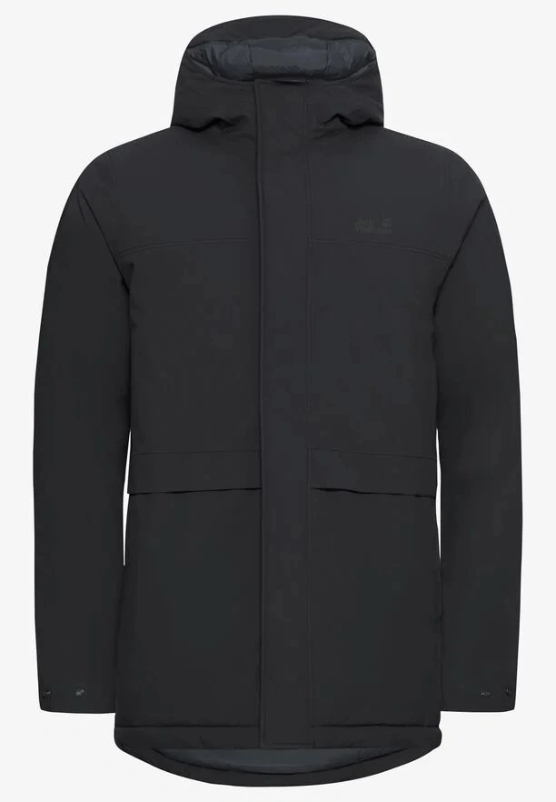 Jack Wolfskin Cold Camp Coat Erkek Out.wp Mont Siyah