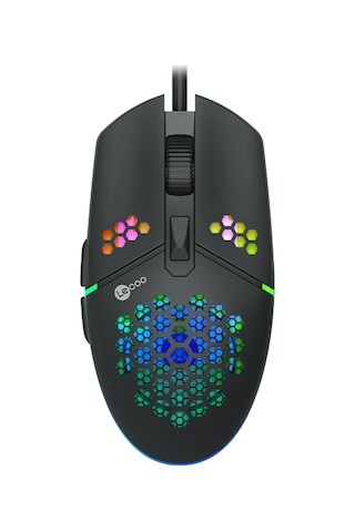 Lecoo MS105 Kablolu 3200DPI 6 Tuşlu RGB Gaming Optik Mouse Siyah