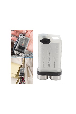 Yaozixa Mini Anahtar Zinciri Feneri, Usb-c Şarj Edilebilir, 900lm Parlaklık, Ip65 Su Geçirmez, Manyetik Tutma, Çok Fonksiyonlu Küçük, Taşınabilir, Dış Mekan, Kamp İçin Beyaz