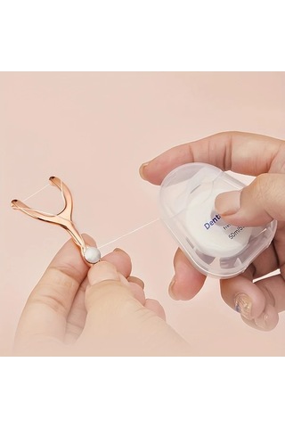 Willowhaven Paslanmaz Çelik Diş İpi Seti, Taşınabilir Yeniden Kullanılabilir Diş İpi Aparatı