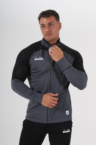 Diadora Premium Kamp Eşofmanı Tek Üst Antrasit Gri