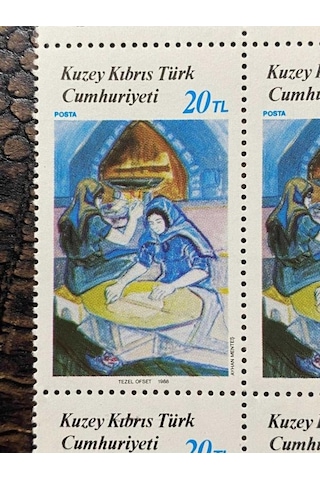 Kktc - Kuzey Kıbrıs Türk Cumhuriyeti - Sanat Temalı Ressam Ayhan Menteş - Damgasız Mnh 4'lü Blok Pullar