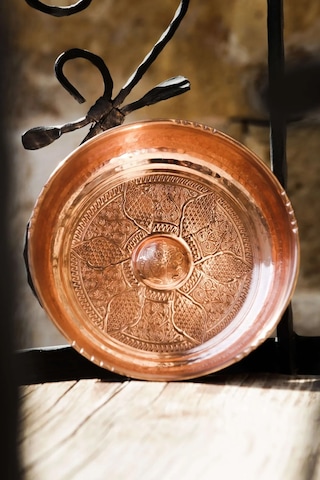 Kırmızı Bakır Hamam Tası Bakır