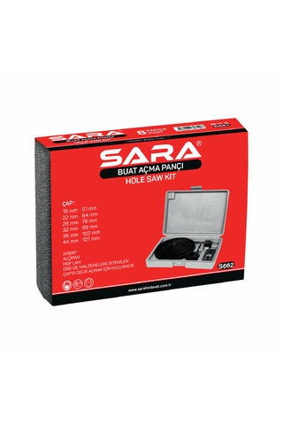 Sara S662 Buat Açma Panç Seti 16 Parça, 19-127 Mm