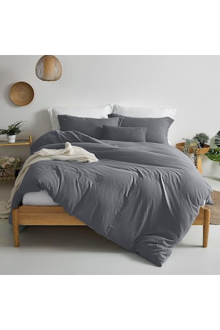 Pamuklu Tek Kişilik Nevresim Takımı Çarşaflı Runforce Düz Renk