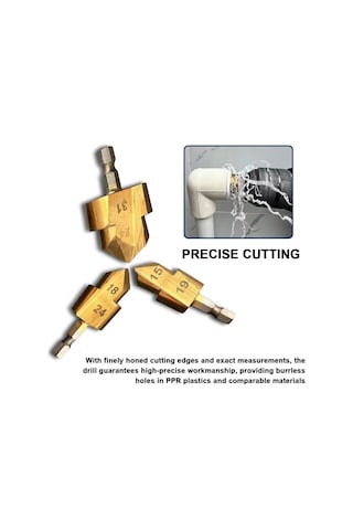 Geeroyoo Yüksek Hassasiyetli Ppr Boru Genişletme Matkabı - 6.35mm Şaft Çapı, Çok Amaçlı Bearing Çelik, Talaş Tahliyeli