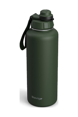 1 Hand Leak-proof Sızdırmaz Çelik Termos 1500 Mililitre Green St-252 Çok Renkli