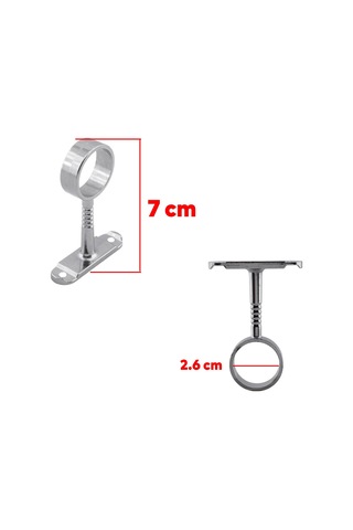 Badem10 Askı Flanşı Oval Dolap Boru Sabitleme Kıyafet Elbise Askı Flanş Aparatı Krom 75x25 Mm 2 Ade Sku: Smg8690010219374 Diğer