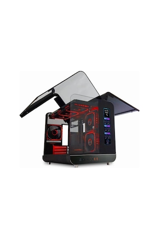 Quadro Qx100 Eagle Usb 3.2 Rgb Atx Mid Tower Siyah Kasa