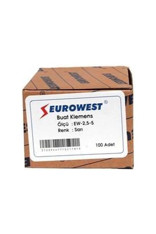 Eurowest 0,50-2,5mm Geçmeli Buat Klemensi Sarı - 1 Paket 100 Adet