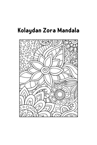 Kolaydan Zora Mandala (Çiçekli Mandala)