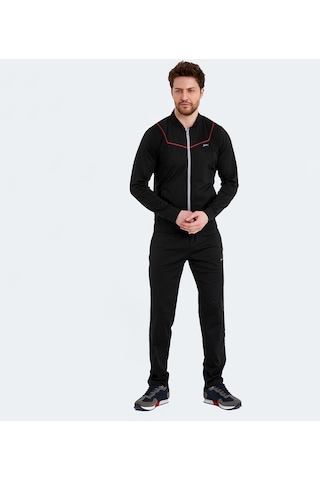 Slazenger ROOSEVELT IN Erkek Cepli Fermuarlı Siyah Eşofman Takımı