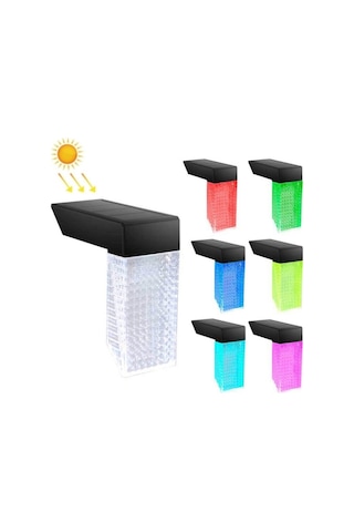 Cbtx Bahçe Aydınlatma Dış Mekan Su Geçirmez Avlu Koridor Basamakları Led Güneş Işığı Sıcak + Renkli Işık