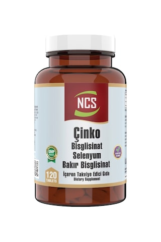 Ncs Çinko Bisglisinat Bakır Selenium 120 Tablet Zinc