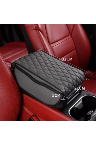Siyah Seametal Araba Kol Dayama Pedi Kalınlaşmak Bellek Köpük Merkezi Konsol Araba Dirsek Dinlenme Yastığı Depolama Cep With Side Pocket