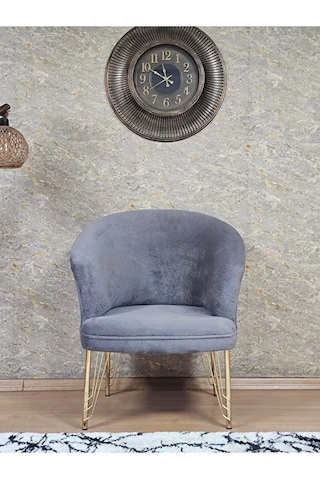 Tekli Teddy Gold Kaplama Telli Ayak Çay Seti Koltuk Tekli Berjer Çok Renkli