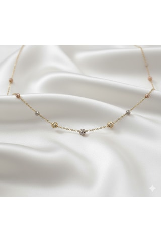 Ariş Italyan Model Dorika Toplu Altın Kolye