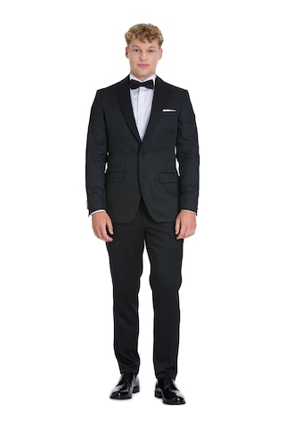 Hatemoğlu Siyah Slim Fit Çıkma Sivri Yaka Klasik Damatlık 36035 Siyah