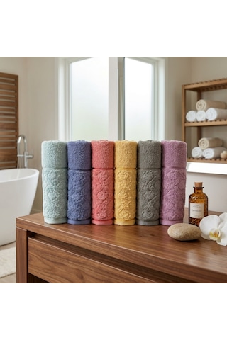 Goldroom Home Ultra Yumuşak El Yüz Havlusu 50 90 %100 Pamuklu Çok Renkli
