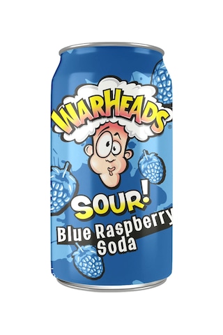 Warheads Sour Blue Raspberry Soda - Ekşi Yaban Mersini Ve Ahududu Aromalı Gazlı İçecek 330ml