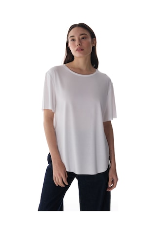 Penti Beyaz Bisiklet Yaka Oversize Modal T-Shirt