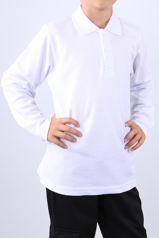 Çocuk Unisex Okul Lakosu Uzun Kollu C16 Beyaz