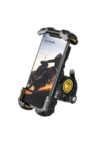 Lamicall Motosiklet Ve Bisiklet Telefon Tutucu 360 Derece Döndürülebilir Bm02yellow Siyah - Sarı