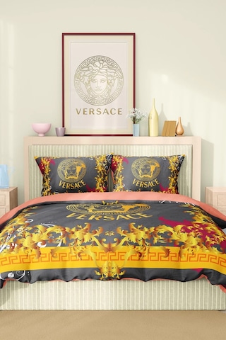 Marka Nevresim Takımı Çift Kişilik Pamuklu Saten Kumaş 6 Parça 3d Dijital Baskı Duvet Cover Set Model No:117 Renkli