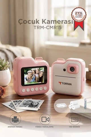 Delux Serisi Dijital Fotoğraf Makinesi Cmr15 Pembe Akıllı Cihaz