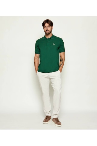 Lacoste Erkek Klasik Pike Kumaş Polo T-shirt Koyu Yeşil