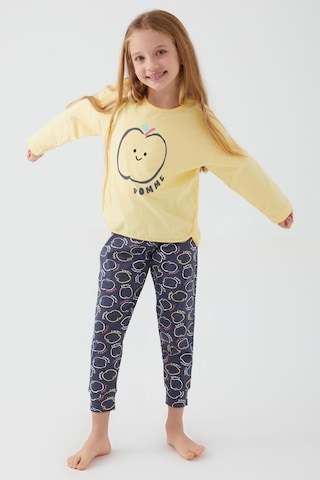 Roly Poly 3063 Pomme Apple Kız Çocuk Uzun Kol Pijama Takım Sarı