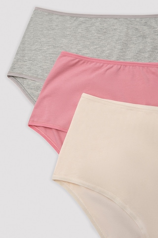 Penti Soft Color 3lü Yüksek Bel Çok Renkli Slip Külot Çok Renkli