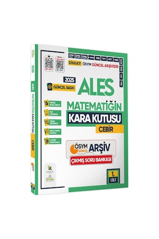 2025 Ales Matematiğin Kara Kutusu 1.-2.cilt Ösym Çıkmış Soru Bankası 2li Set Video/pdf Çözümlü