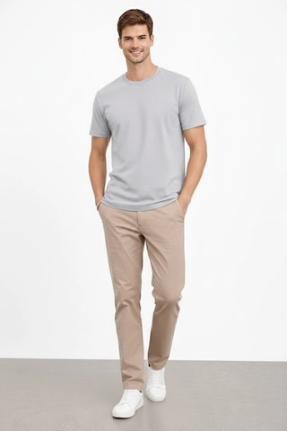 Wear Vexel Erkek Bisiklet Yaka Yazlık Kısa Kol Düz Tişört Regular Kalıp T-shirt - Gri Çok Renkli