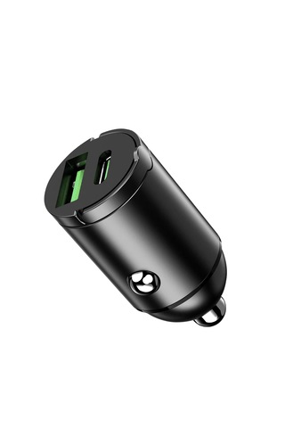30w Pd + Qc 3.0 Hızlı Araç Şarjı Siyah -