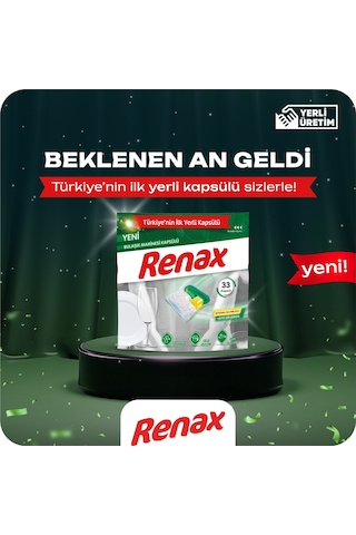 Renax Hepsi Bir Arada Bulaşık Makinesi Deterjanı 33 Tablet