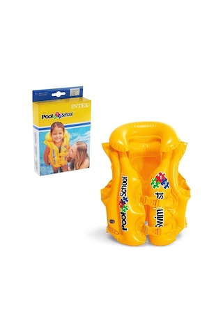 Şişme Can Yeleği Deniz Yeleği Şişme Cankurtaran Yelek Life Vest Yakalı Can Yeleği Emniyet 50x47 Cm.