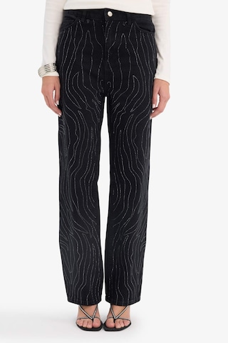 Defacto Straight Fit Yüksek Bel Bilek Boy Jean Pantolon G5709ax25cwnm40 Siyah-nm40