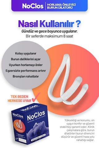 Noclos Nefes Açmayı Destekleyen Burun Dilatörü 2'li