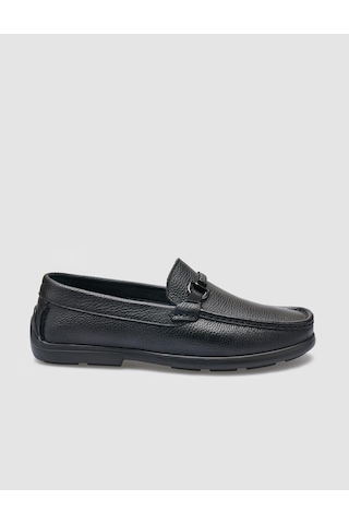 Cabani Atina %100 Hakiki Deri Siyah Toka Detaylı Erkek Loafer