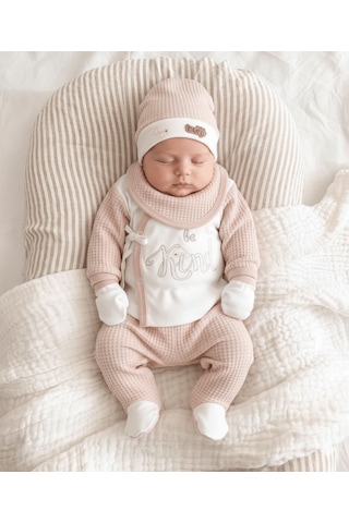 Baby Turp 5 Li Be Kind Lüx Zıbın Set 1-3 Ay Uni Kahverengi