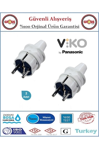 Viko Topraklı Erkek Fiş - 2 Adet