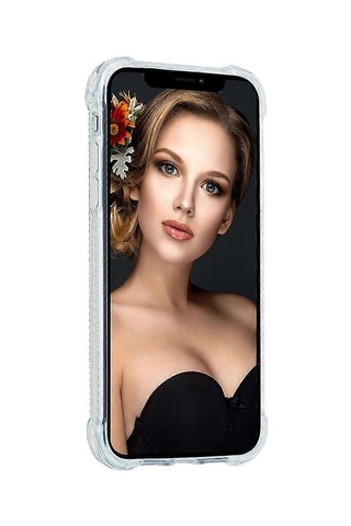 İphone Uyumlu 15 Quicksand Glitter Pullar Telefon Kılıfı Tpu Düşmeye Dayanıklı Arka Kapak - Mor