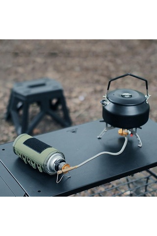 Taşınabilir Gazlı Ocak Adaptörü Braketli Kamp Ocağı Dönüştürücü Bağlantı Vidalı Vana Nozul Şişe Adaptörü Dönüşüm Başlığı Gümüş