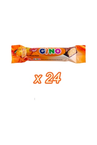 Cino Sütlü Çikolata Kaplı Portakal Parçalı Bar / 25 Gram X 24 Adet