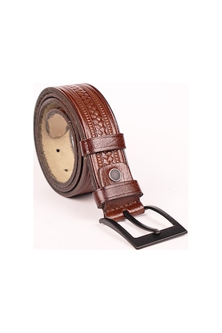 Ertay DeriHakiki Deri Kösele Kahverengi Erkek Kemeri 3 Cm Kahverengi