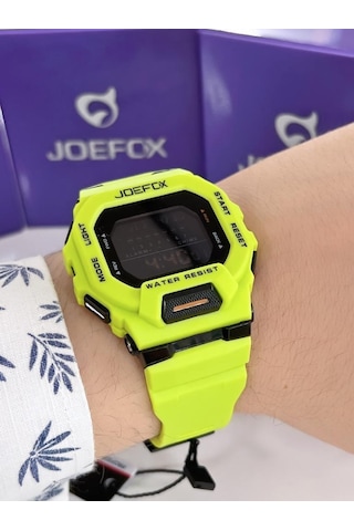 Joe.439 Joefox Digital Alarmlı-zemin Aydınlatma-kronometreli Unisex 3atm Suya Dayanıklı Kol Saati Yeşil