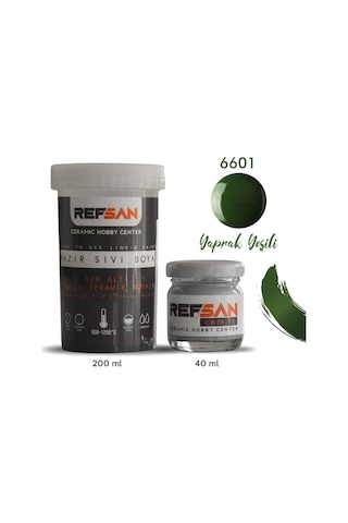 Hazır Çini ve Seramik Boyası 6601 Yaprak Yeşili 200 Ml