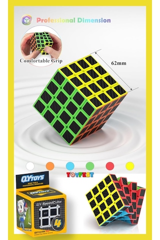 4x4 Fiber Karbon Qy Speed Zeka Küpü Akıl Küpü Rübik Küp